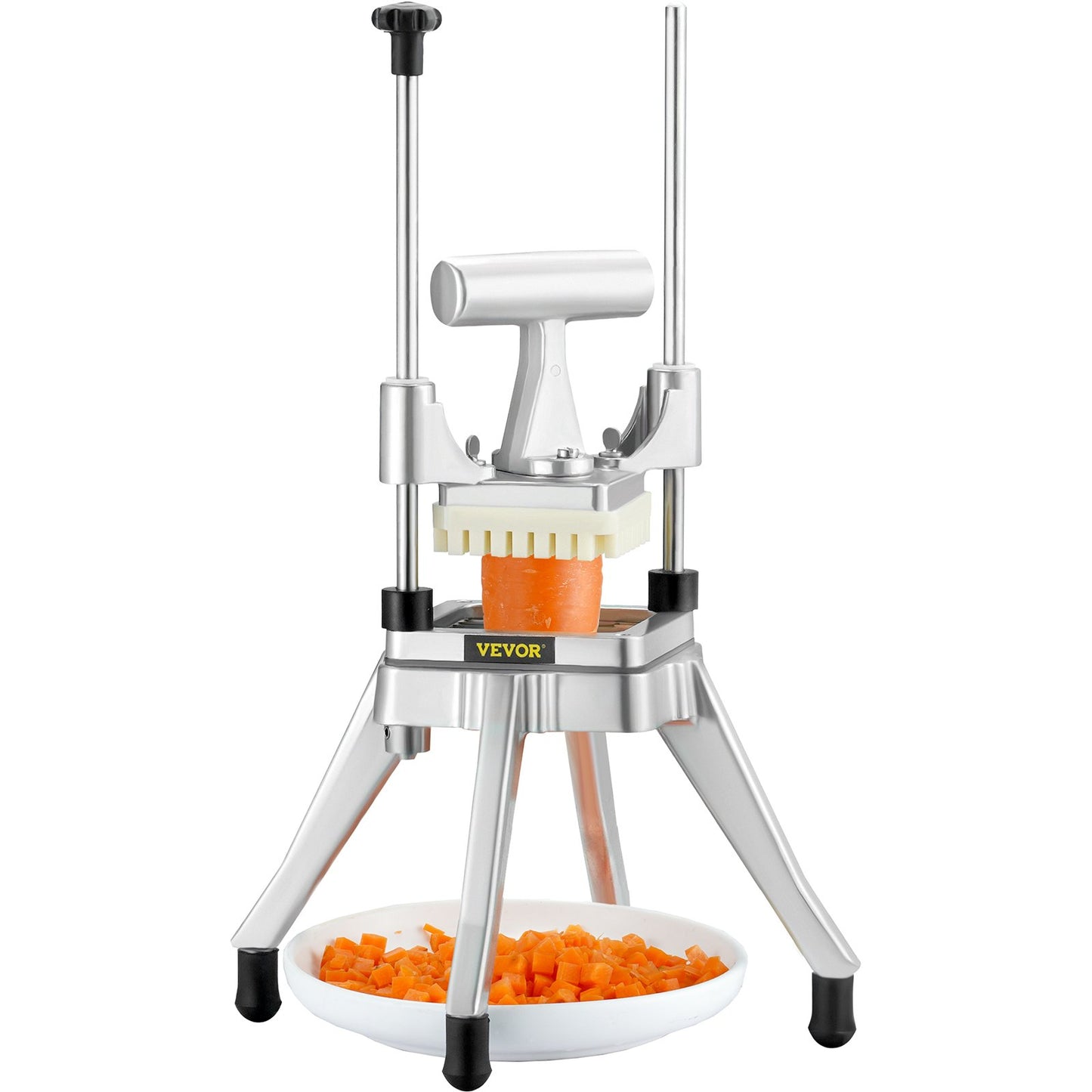 Heavy Duty Commercial Vegetable & Fruit Chopper with 1/4" Blade - Stainless Steel Food Dicer for Kitchen