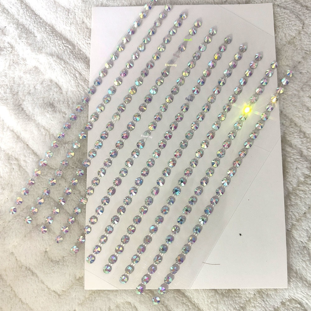 Pearl and Crystal Nail Art Stickers Set for DIY Manicure and Decor