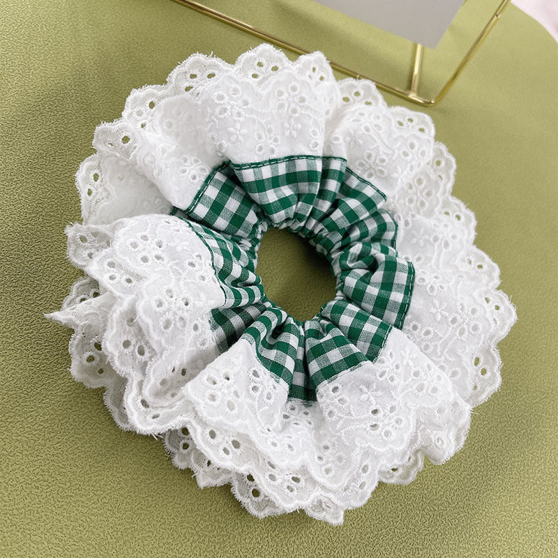 Trendy Lace Hair Ring Set - Handmade French Style Hair Accessories