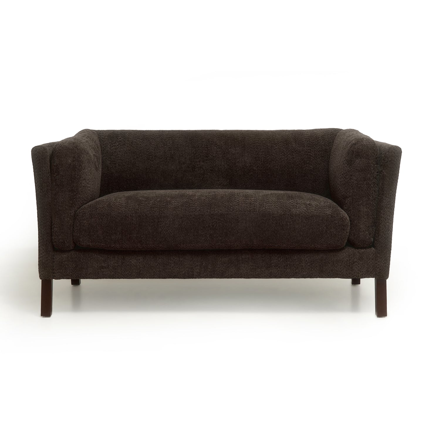 Modern Chenille Loveseat Sofa - 58.27 Inches, Dark Brown