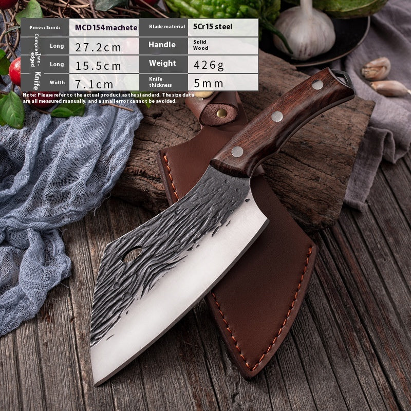 Outdoor Bone Chopping Hook Knife with Sheath - Portable Kitchen Tool