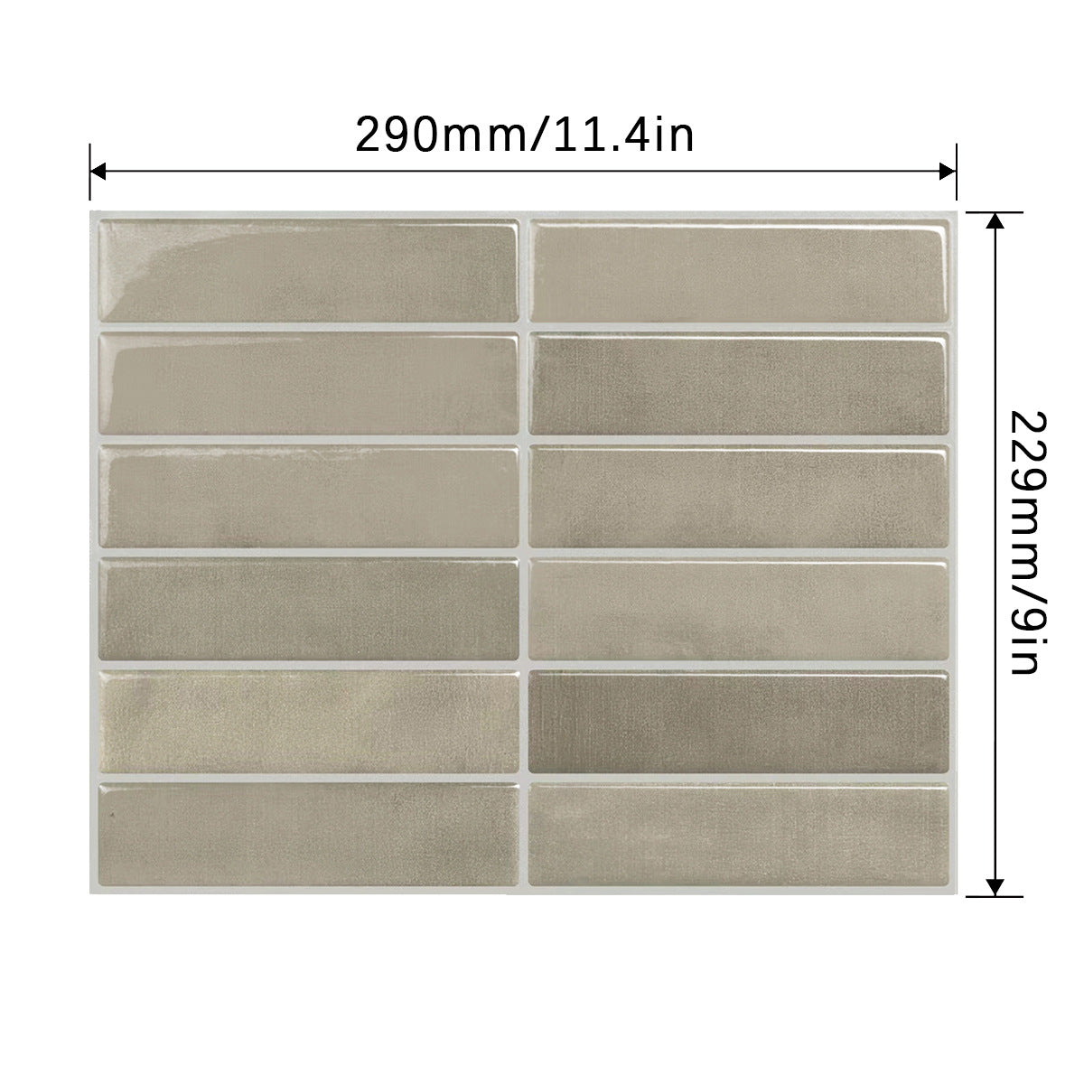 Waterproof 3D Self-Adhesive Wall Sticker for Kitchen Bathroom - High Temp Resistant