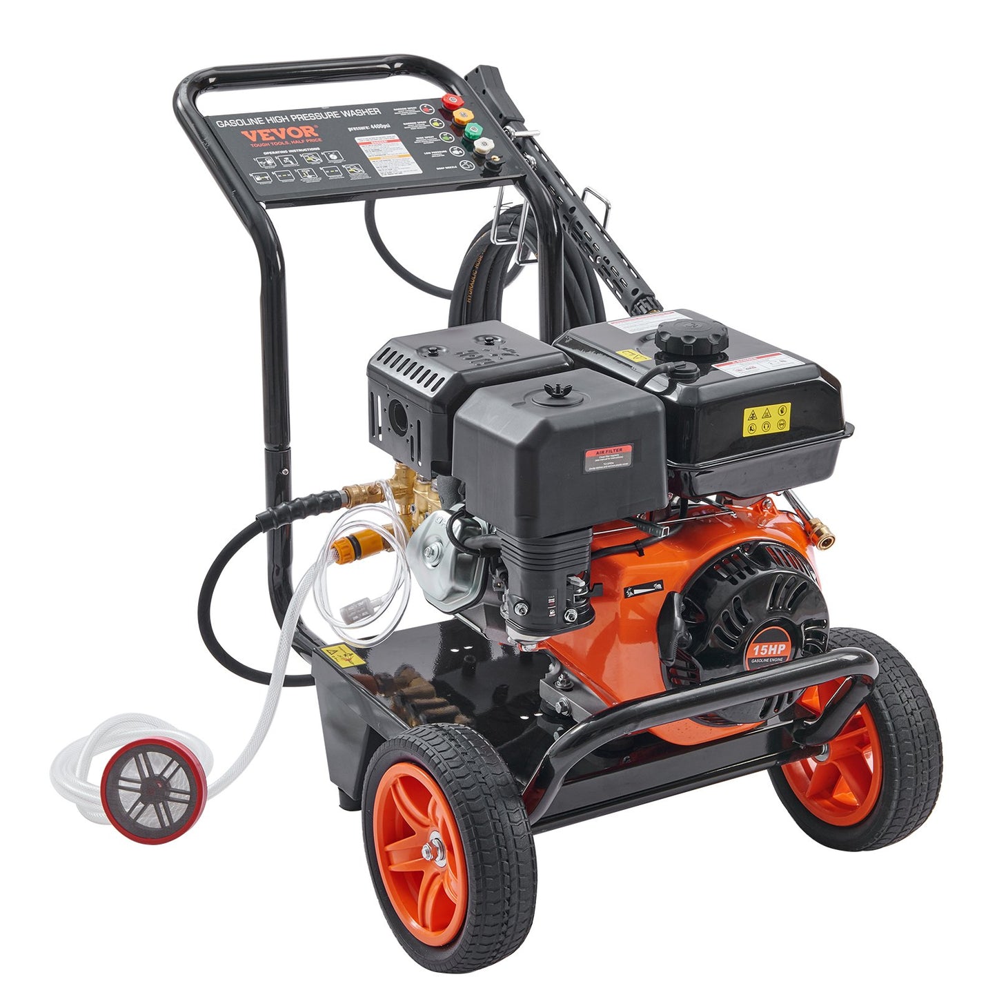 Gas Pressure Washer 4400 PSI 4.0 GPM Gas-Powered Cleaning Machine with Copper Pump