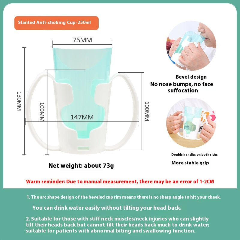 Choke-Proof Drinking Water Cup for Elderly and Pregnant Women - Bedside Safe Water Bottle