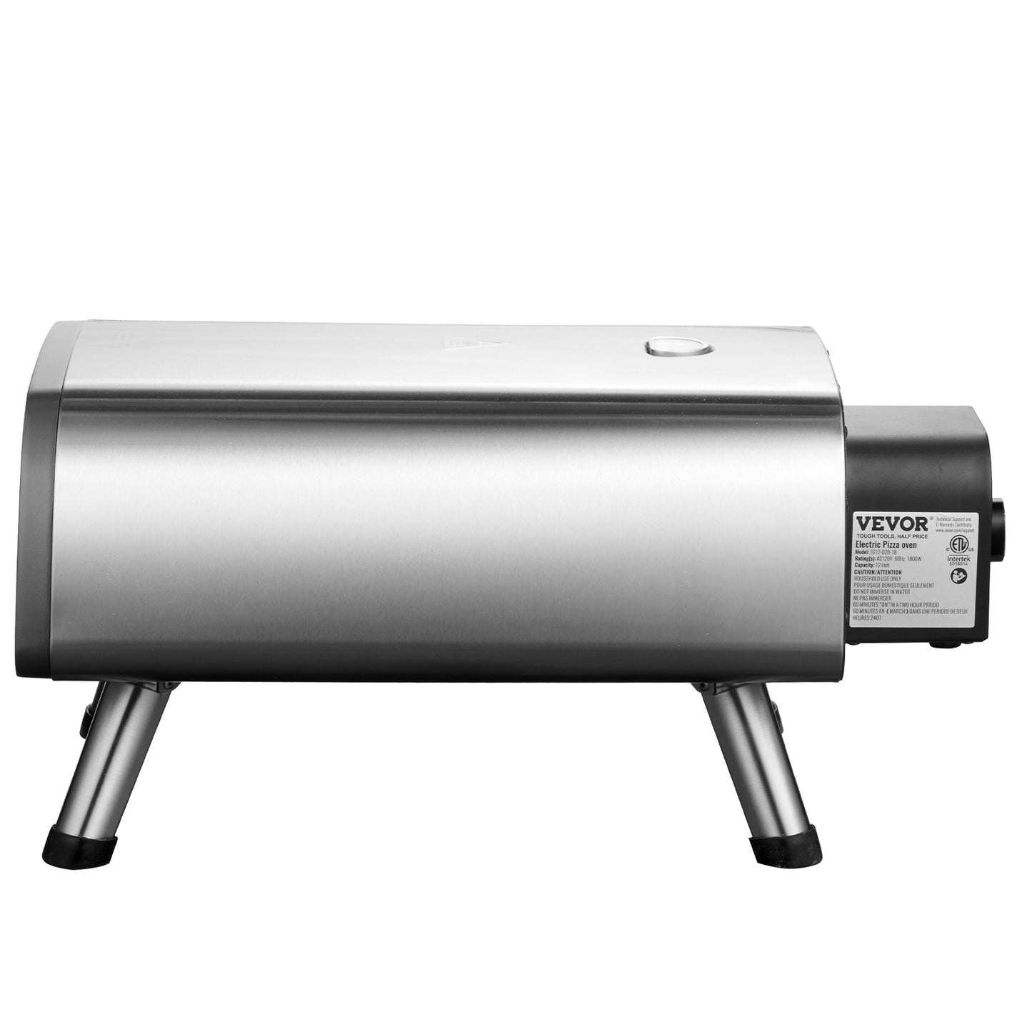 Electric Countertop Pizza Oven for 12-Inch Pizzas - Indoor & Outdoor Use, Black