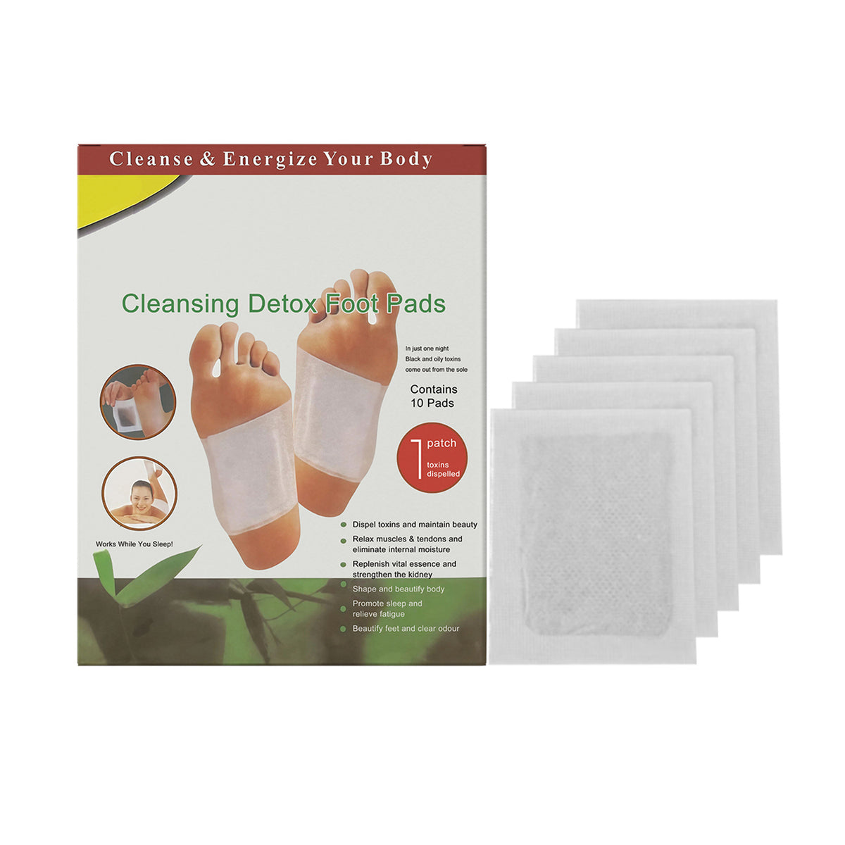 Foot Care Body Patch 10PCS - Allantoin & Polygonatum Extract Foot Masks for Relaxation