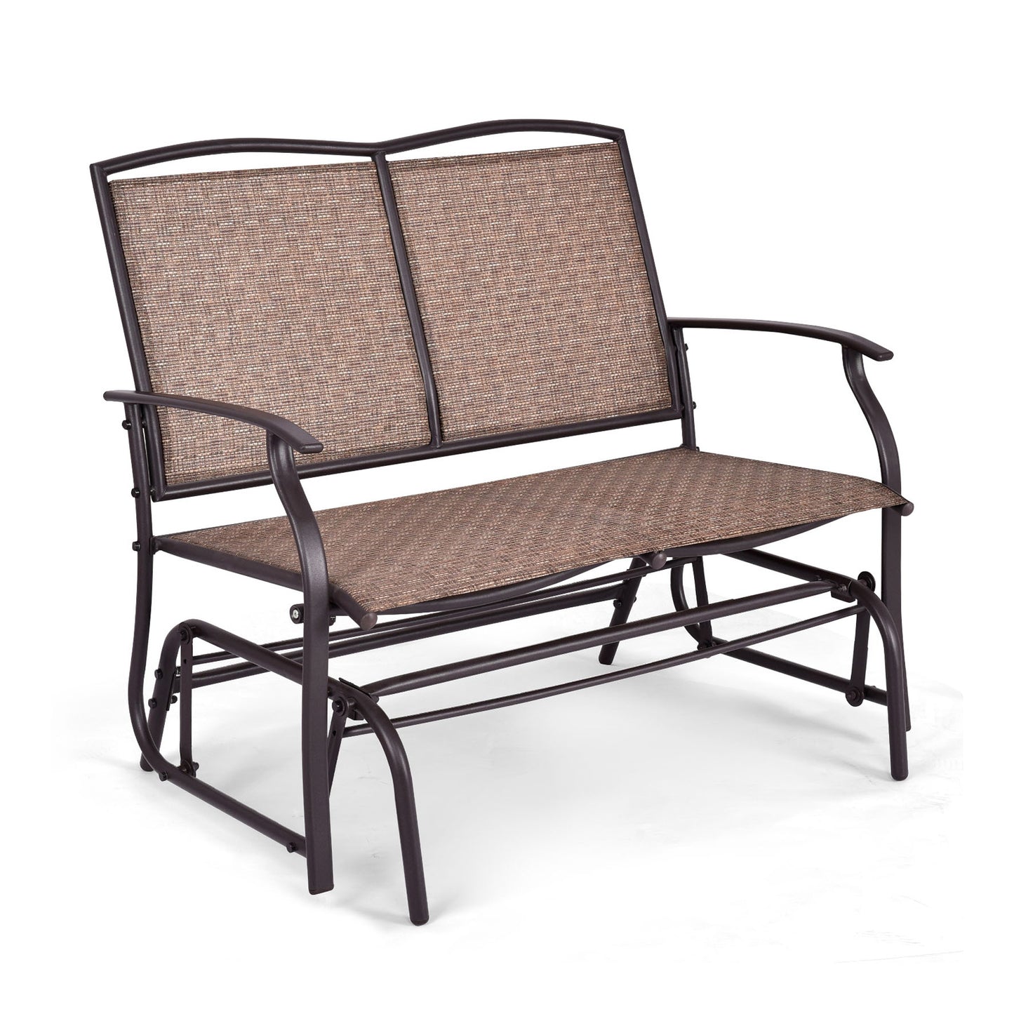 Outdoor Iron Rocking Chair for Patio and Lawn - Seats 2