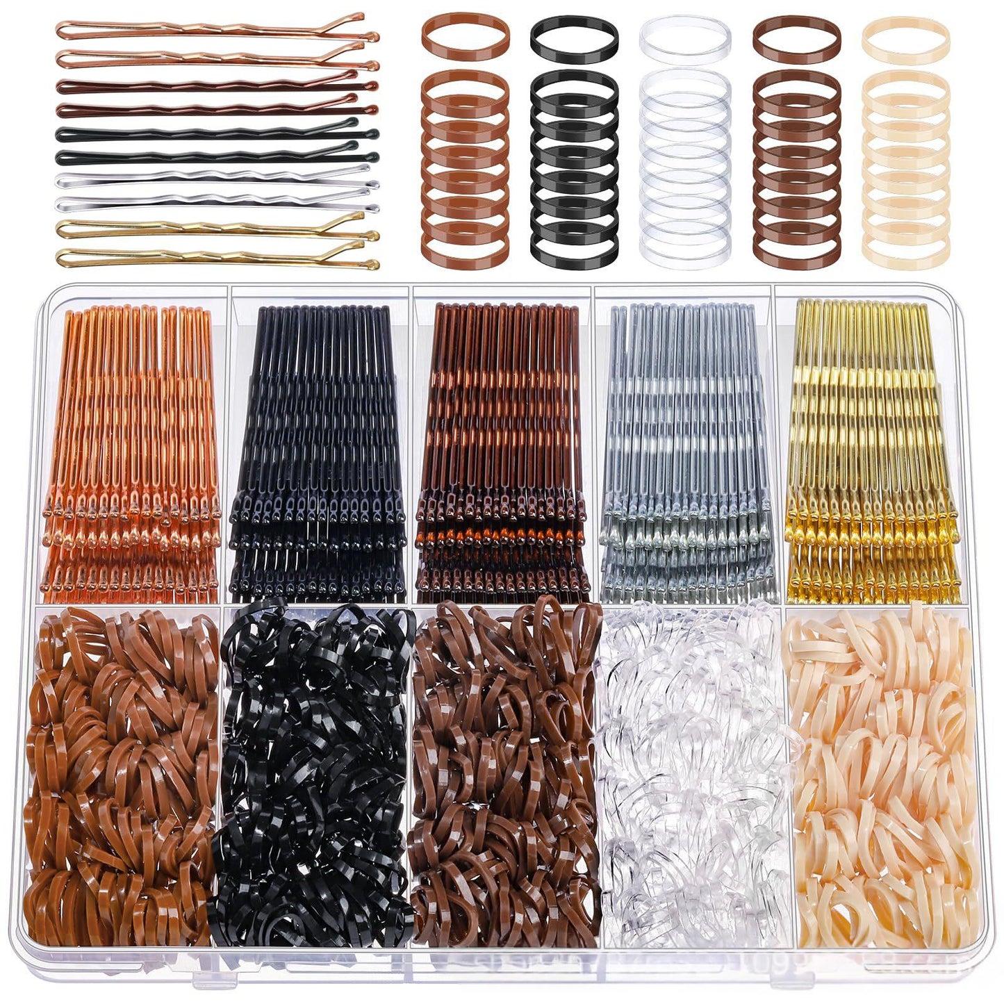 Women's Hair Clip and Hair Tie Set with Box - Casual Hair Accessories