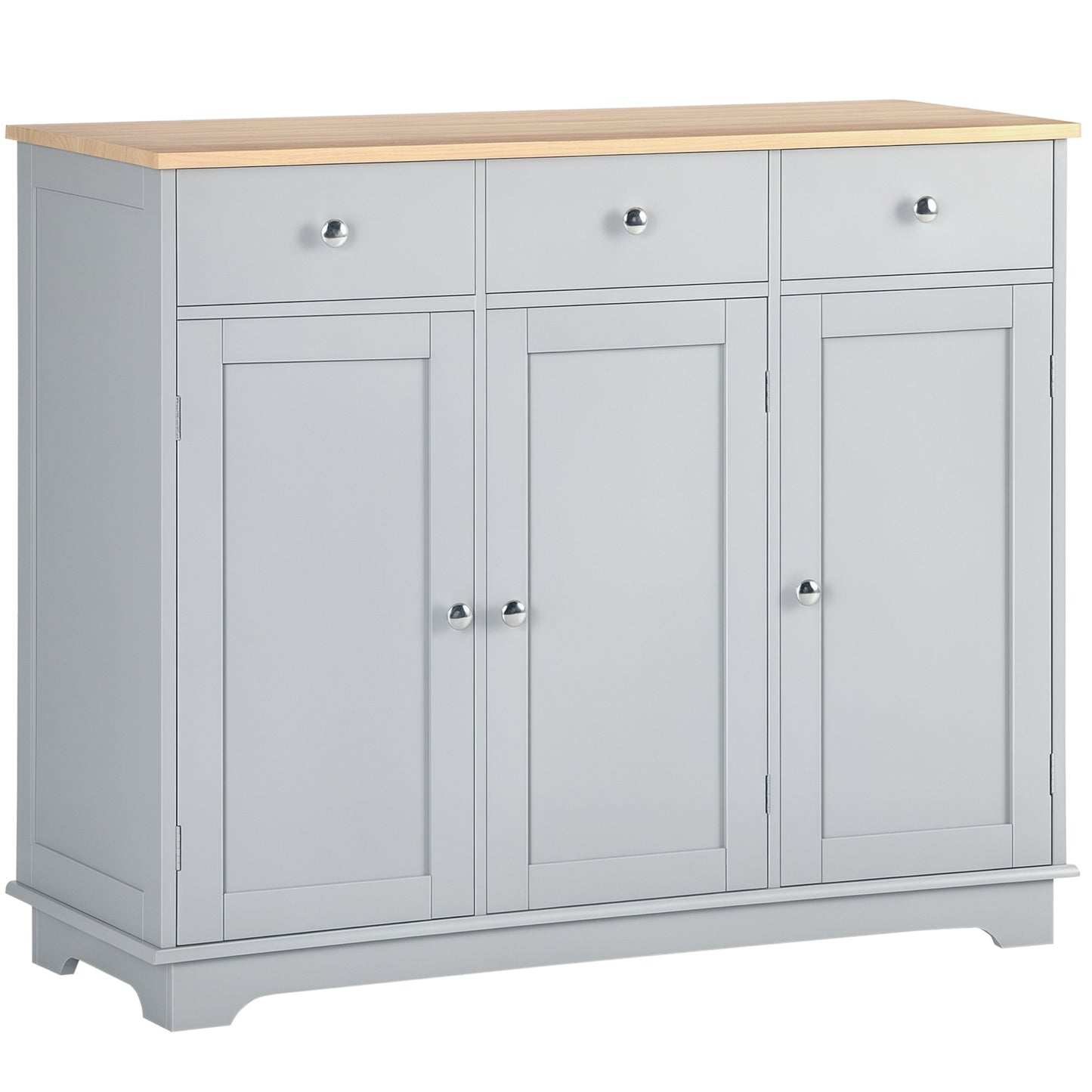 Kitchen Storage Cabinet, Sideboard Floor Cupboard with Solid Wood