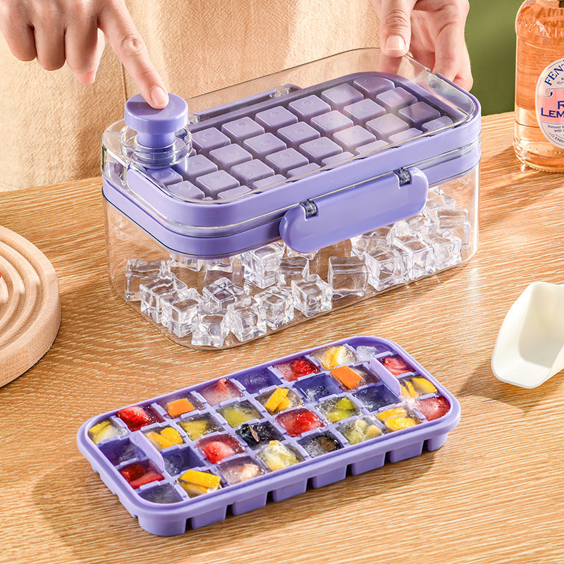 Silicone Ice Cube Mold with Single & Double Layer Options - Square Design