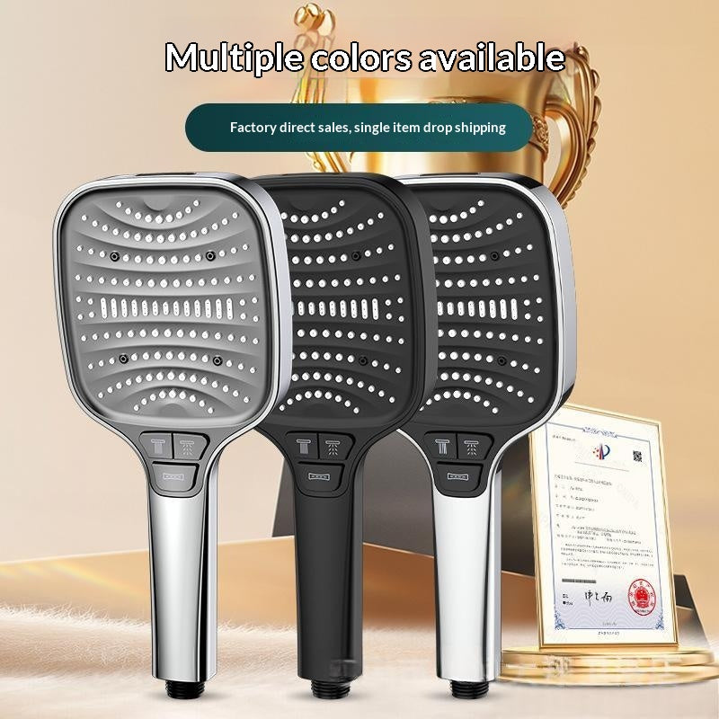 Square Pressurized Shower Head with 1.5m Pipe & Brackets - Multiple Styles