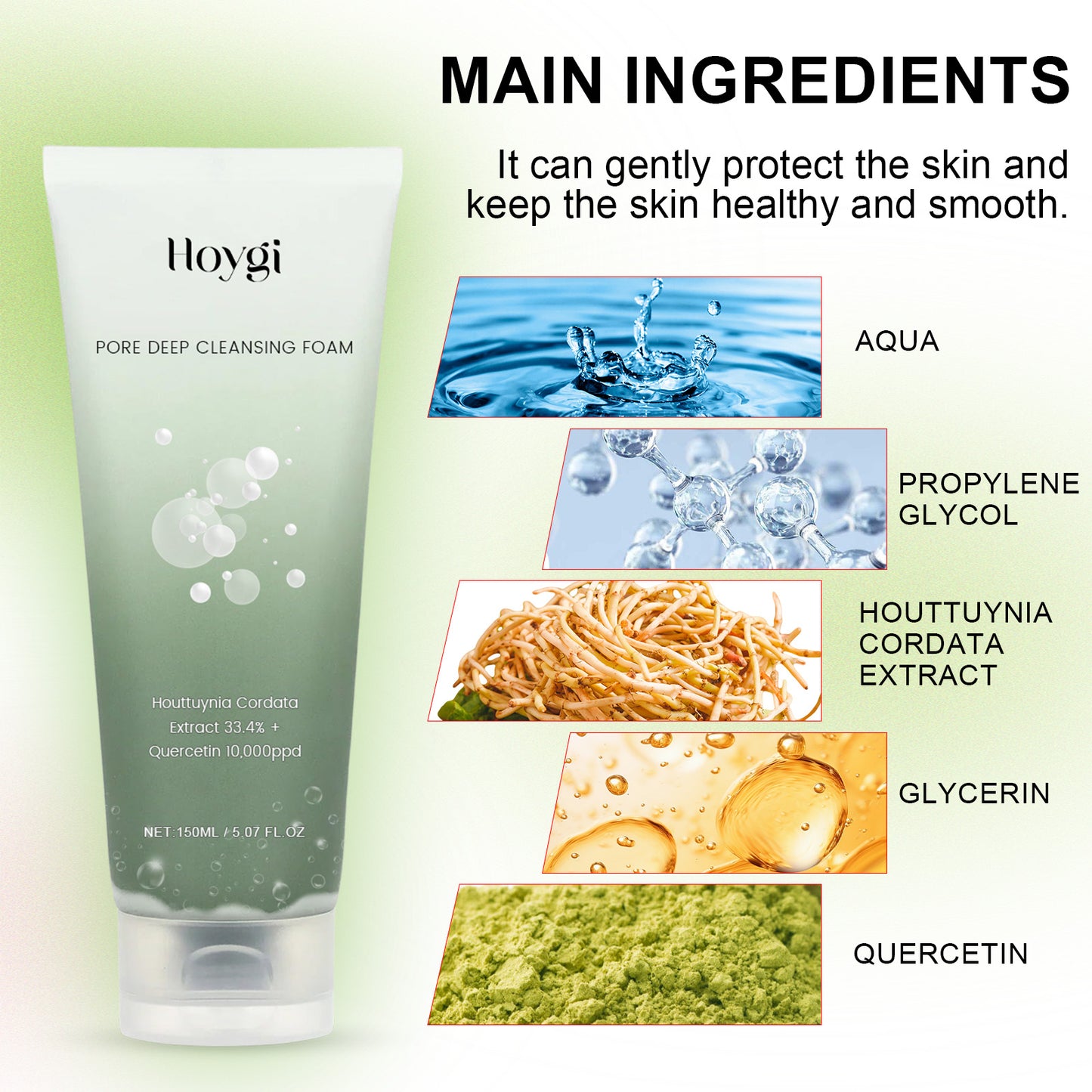 Deep Pore Cleansing Facial Foam - Moisturizing Daily Face Wash 150ml