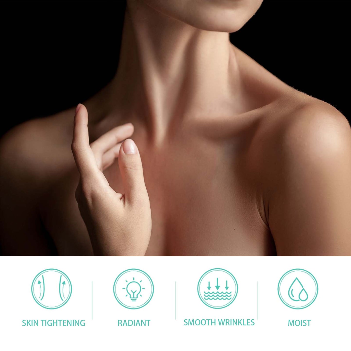 Neck Firming Cream with Metal Roller - Anti-Aging & Skin Tightening