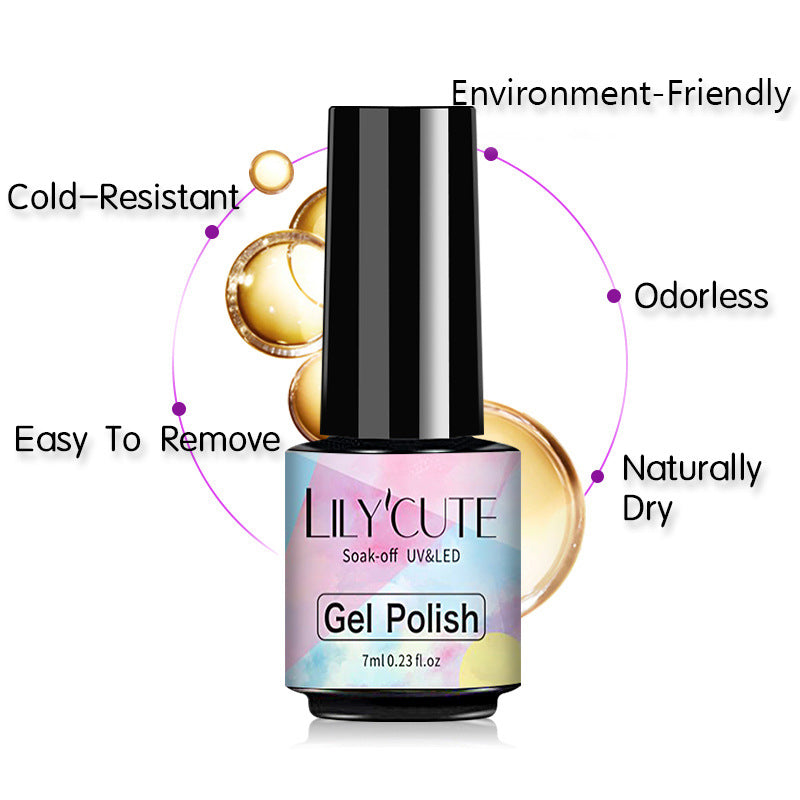 7ml Phototherapy Plastic Nail Art Base Gel with Sequin Frosted Finish