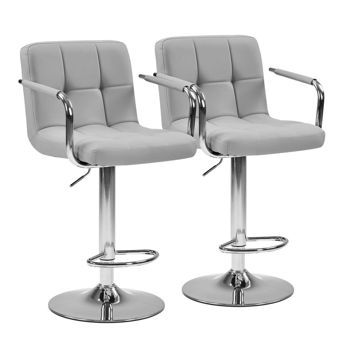 Adjustable Bar Chairs - Ergonomic, Rotating with Padded Armrests