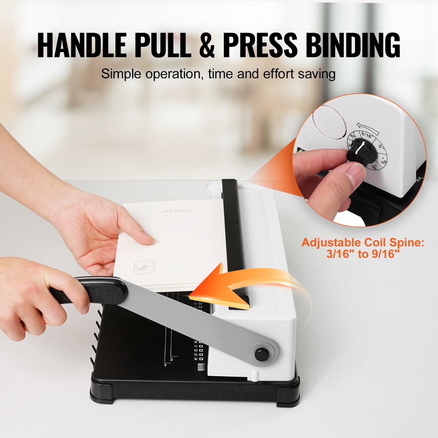 Manual Coil Spiral Binding Machine - 120 Sheets Capacity