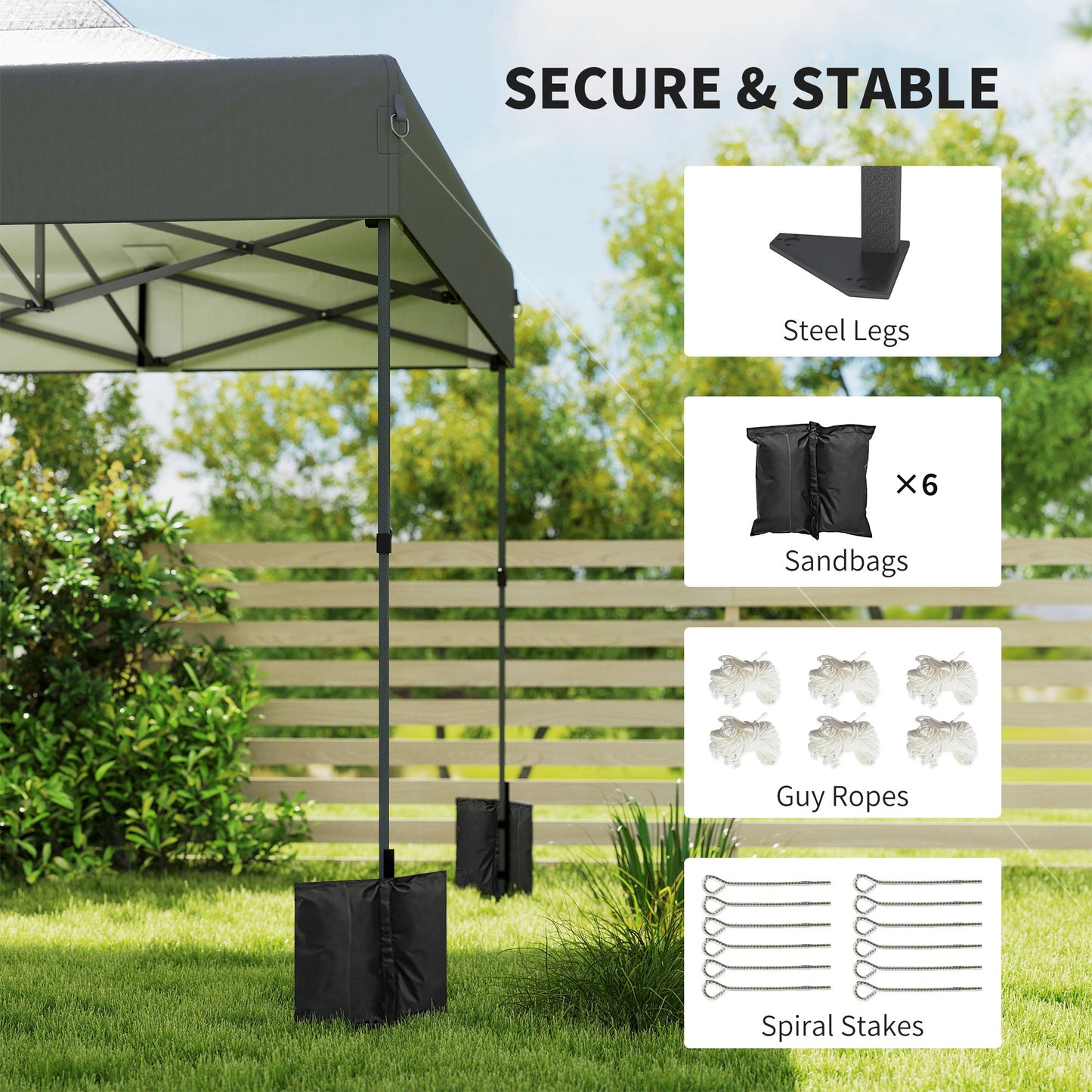 10x20 ft Pop Up Canopy Tent - Heavy Duty UPF50+ Outdoor Shelter