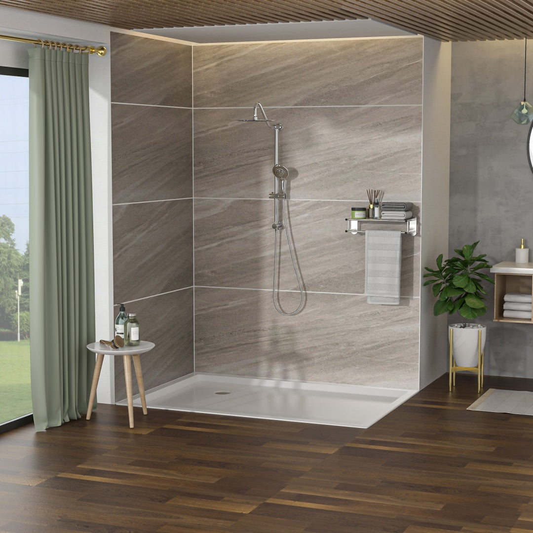 10-Inch Round Shower Set with Hand Shower - Chrome Dual Heads