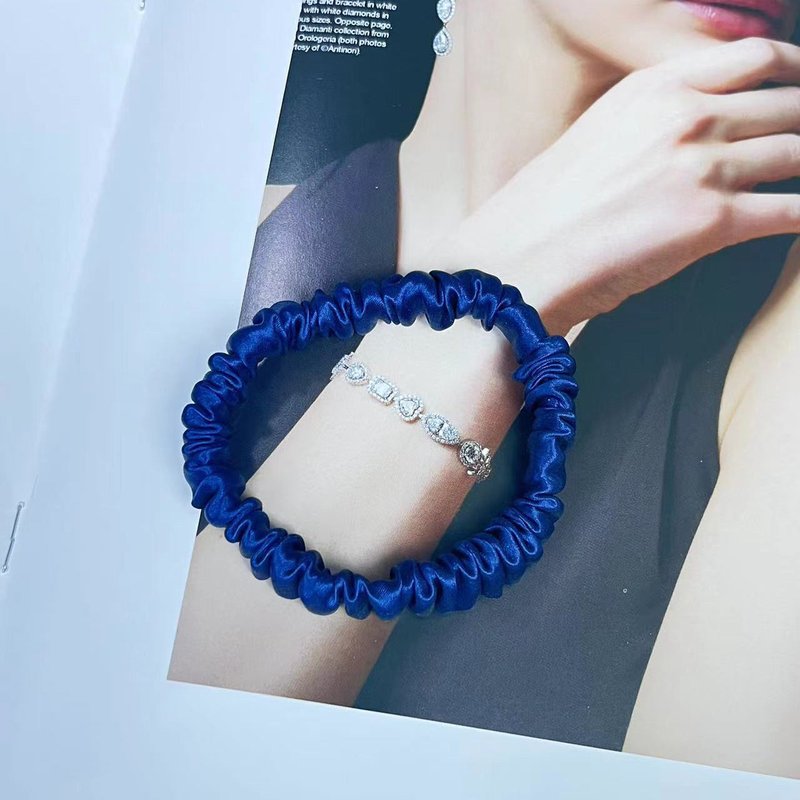 Silk Satin Hair Rope Hair Ring Traceless Elastic Hair Band for Braid - Multiple Colors