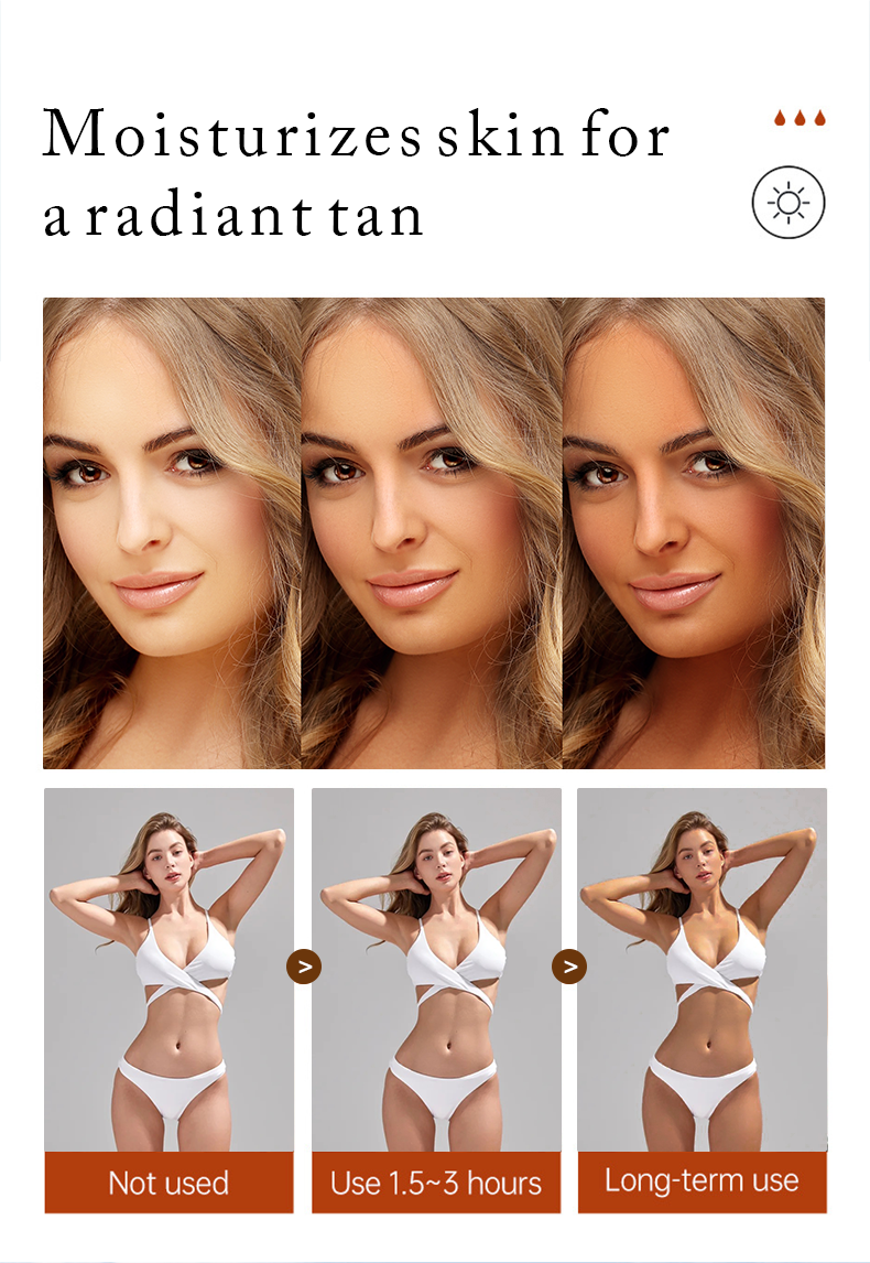 Organic Self Tanning Drops - 30ml Buildable Sunless Serum for Face & Body