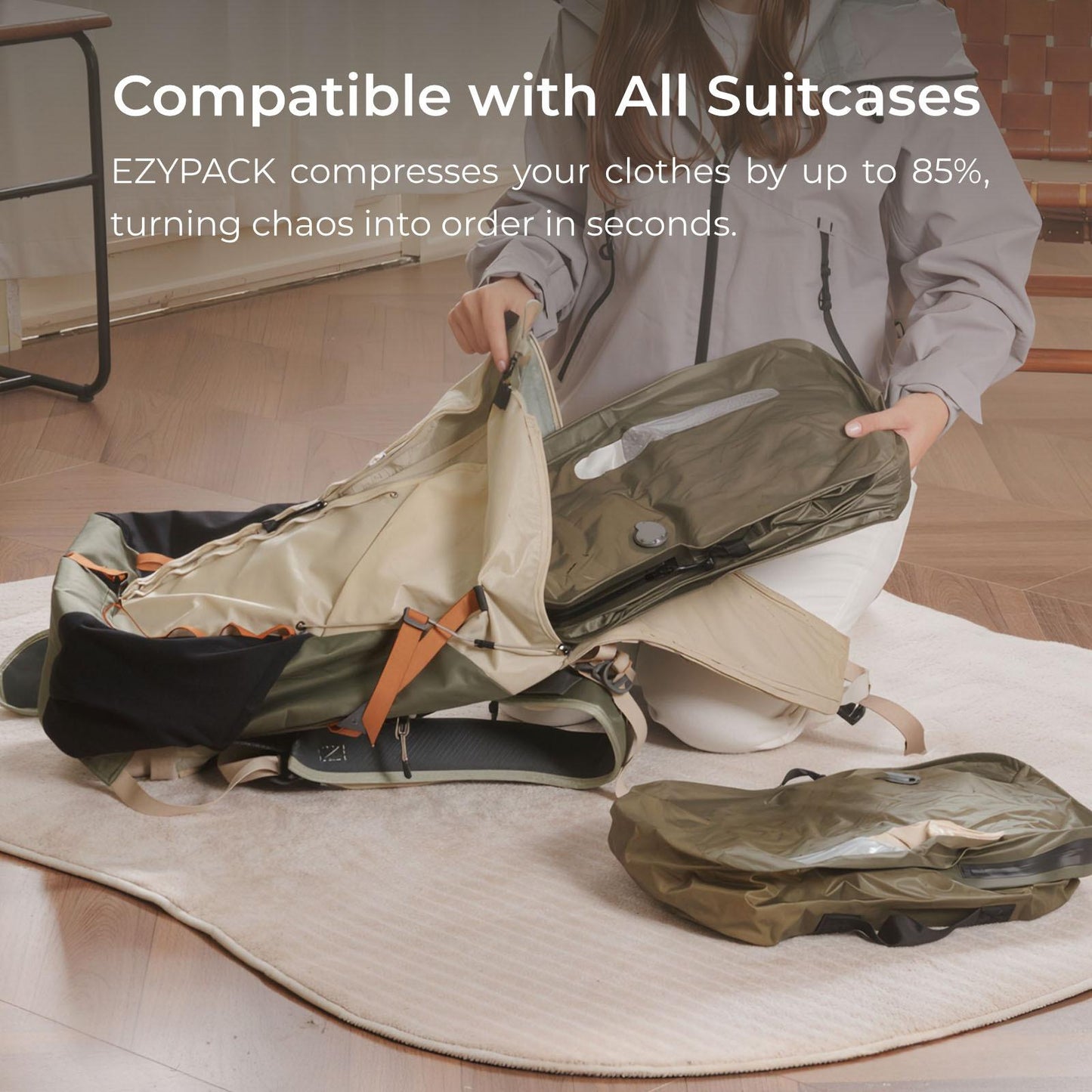 Waterproof Nylon TPU Compression Storage Bags Set - Travel & Home Organization