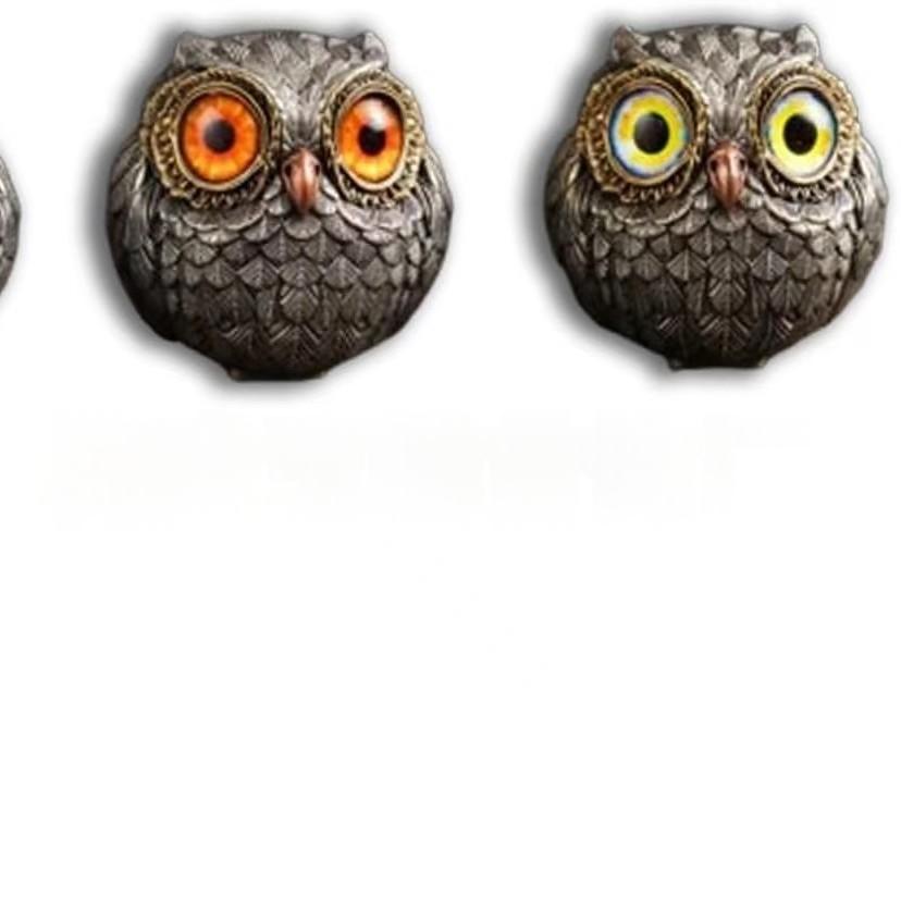Owl-Shaped Wind Chime Home Decor Ornament - Metal Chinese Style