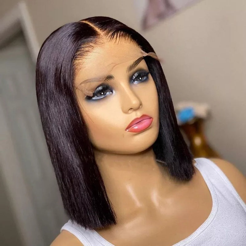 Real Lace Human Hair Wig - Natural Style, Multiple Sizes & Densities
