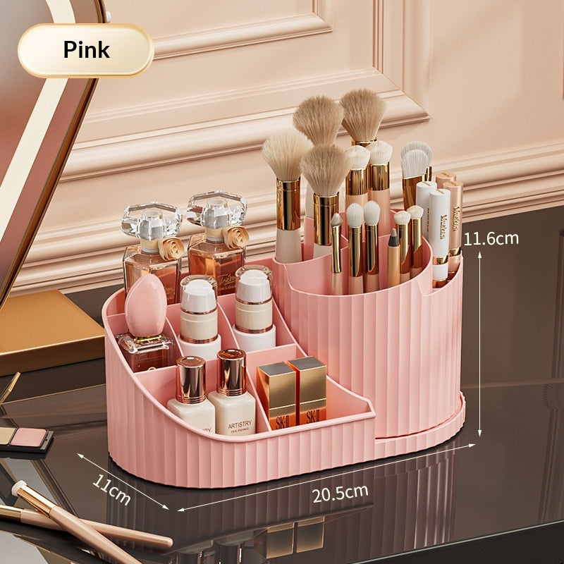 Minimalist Desktop Organizer for Stationery and Cosmetics - Multi-Functional Storage Box