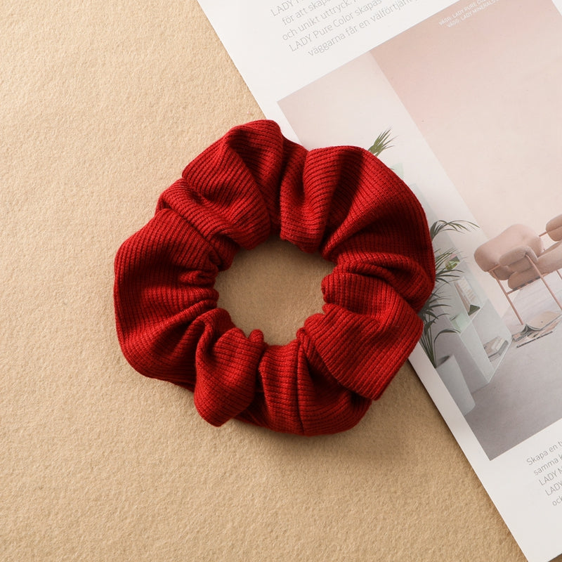 Plaid Print Cotton Hair Tie