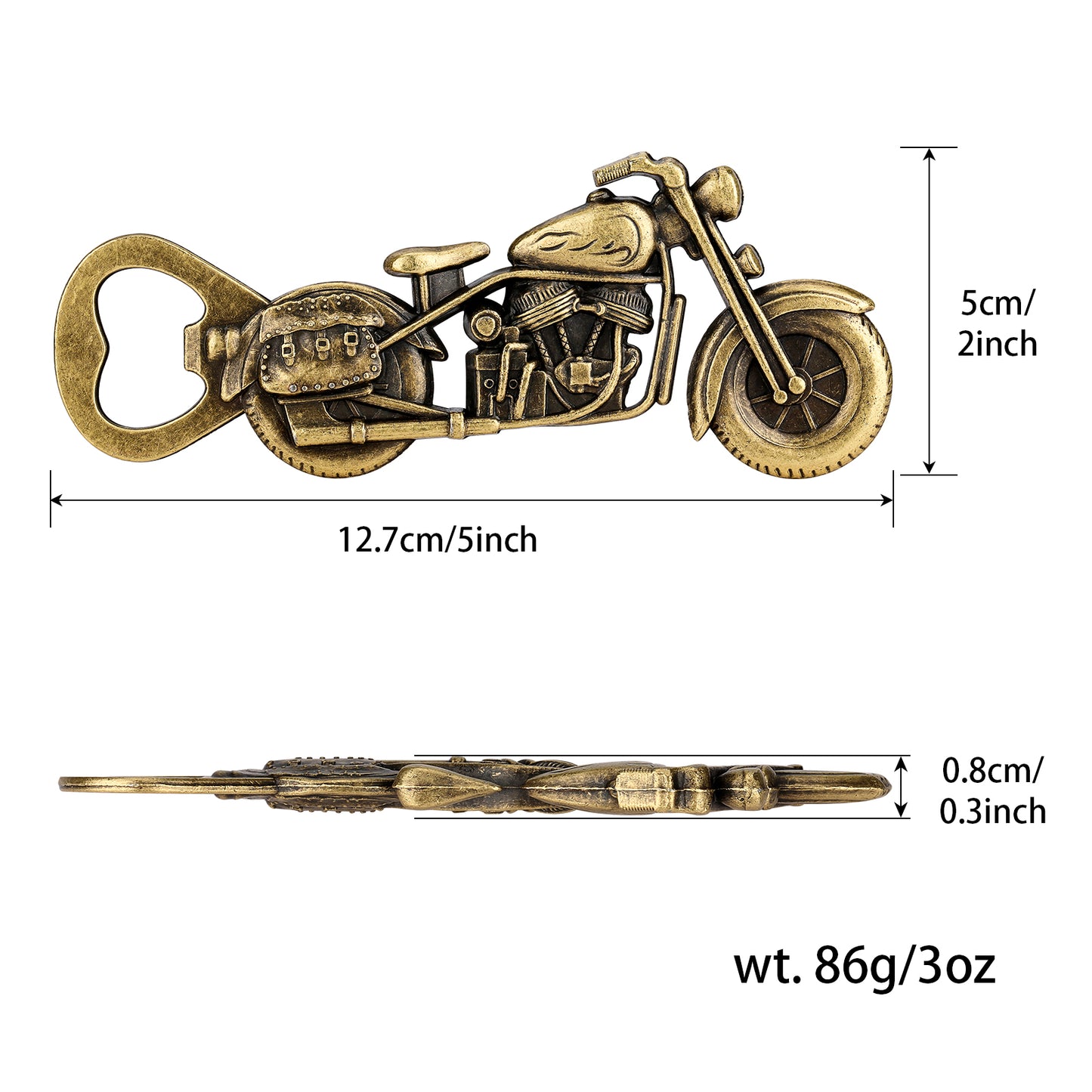 Motorcycle Beer Bottle Opener in Gift Box - Retro Bar Tool