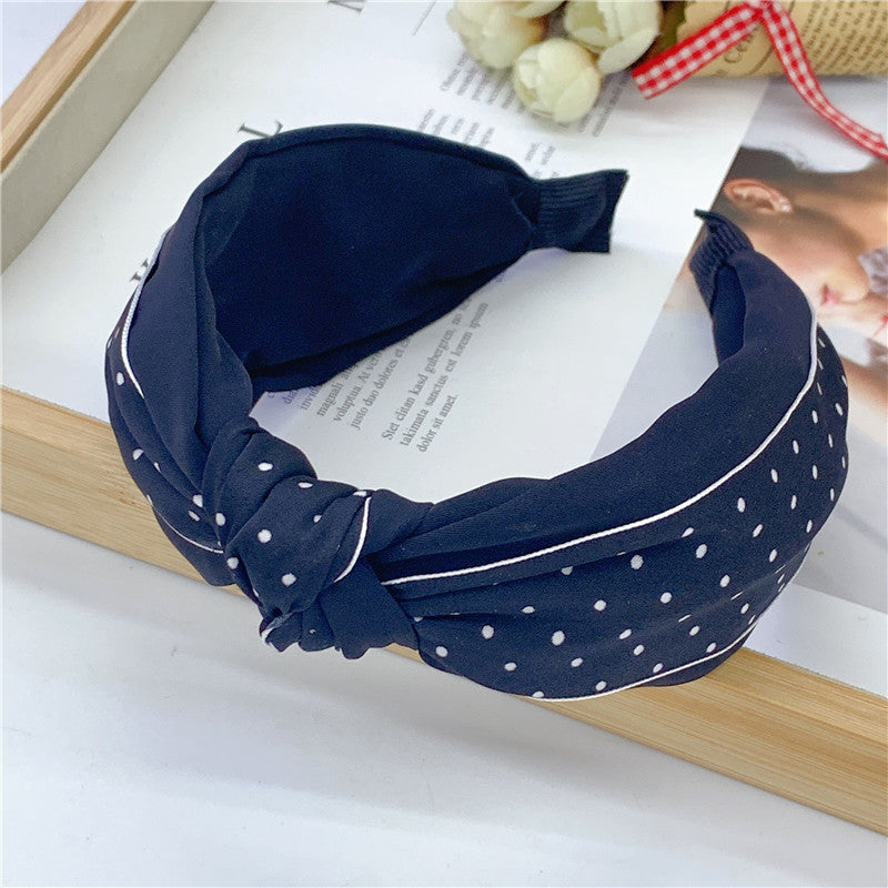 Knotted Fabric Headband - Korean Style