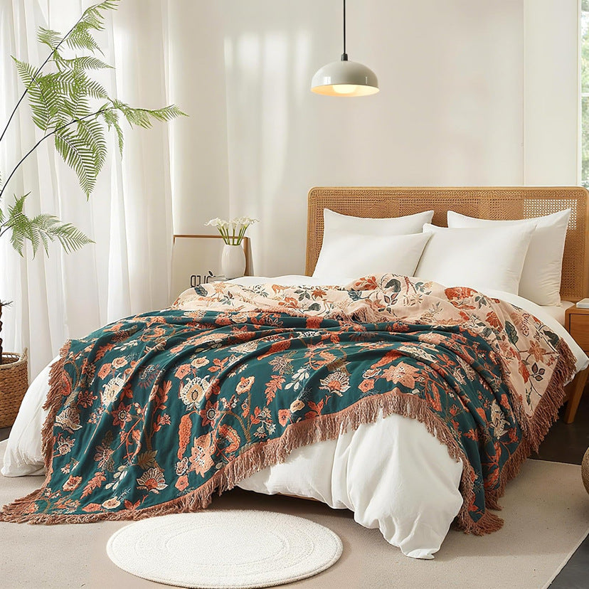 Multi-Layer Cotton Gauze Blanket for Sofa and Home Decor