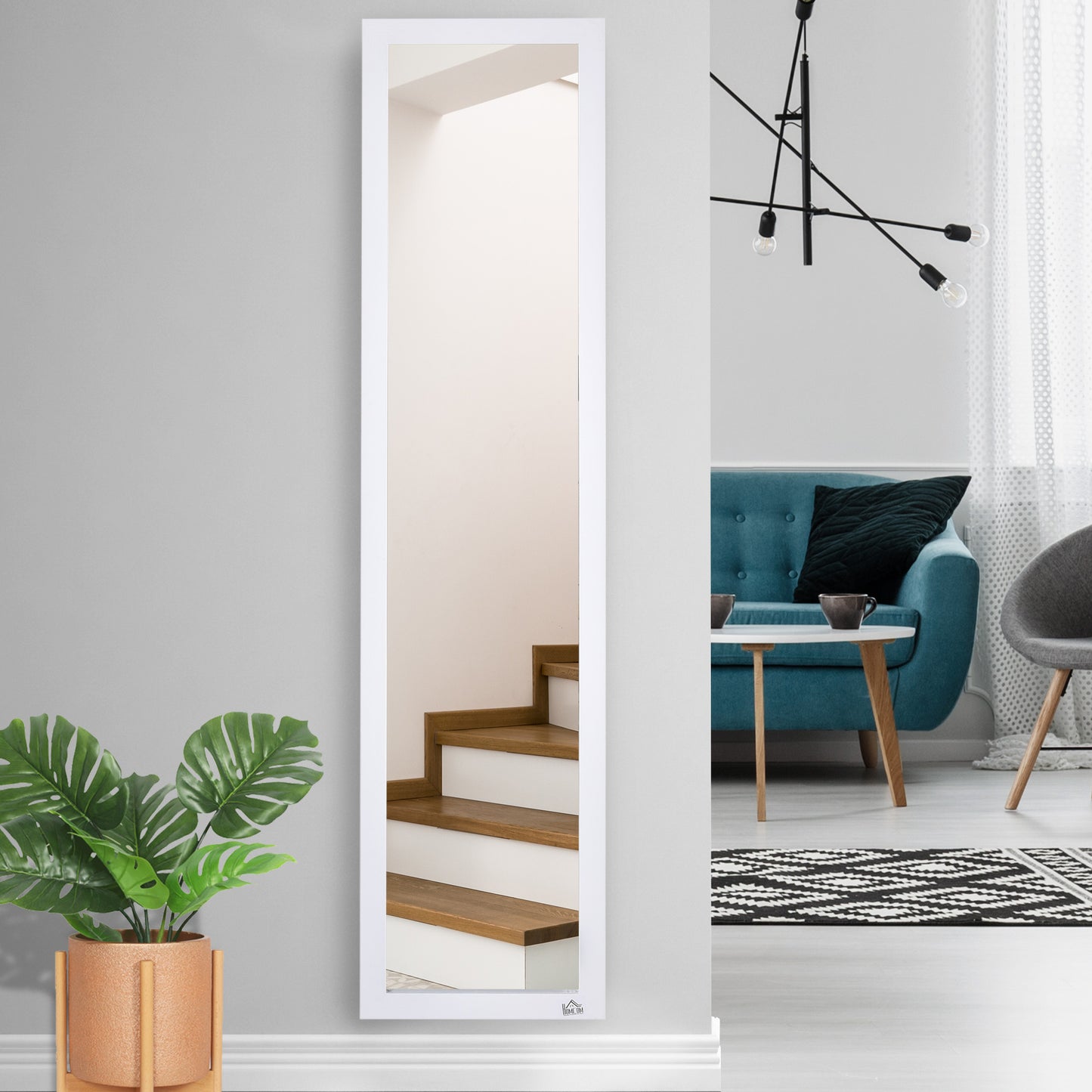 Full Length Mirror - Freestanding or Wall Mounted - White
