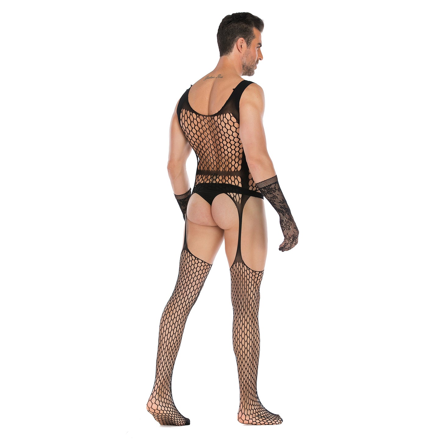 High Stretch Jacquard Lace Gloves Set for Women and Men - 2pcs