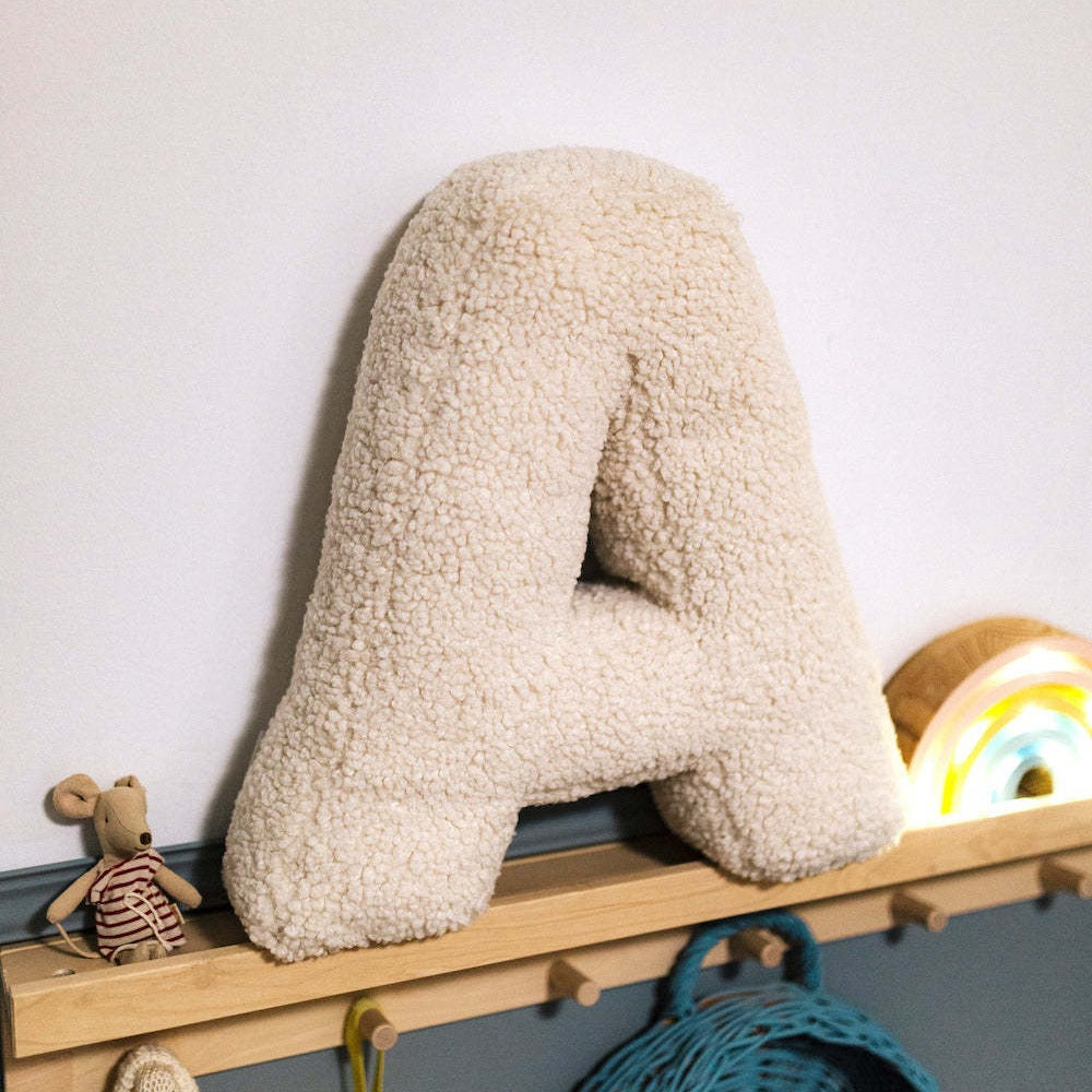 Kids Solid Color Lambswool Pillow Toddler Sleep Cushion Modern Home Decor