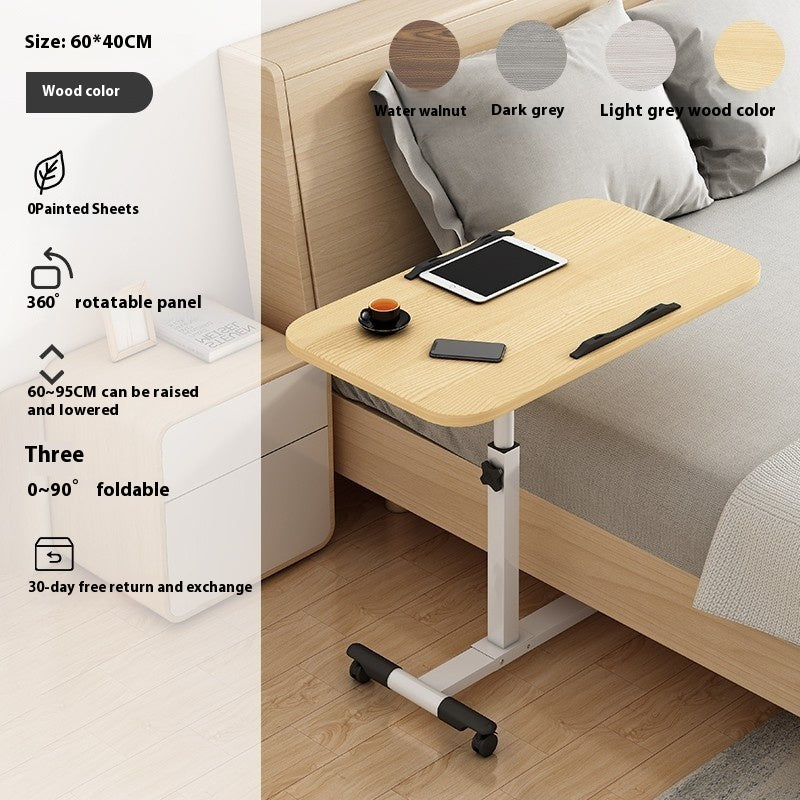 Adjustable Laptop Bedside Table - Portable, Rotating, Modern Design