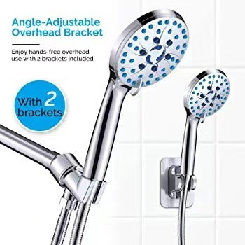 Multifunctional Shower Head with Pressurized Nozzle and Hose - Adjustable Spray Massage Rain