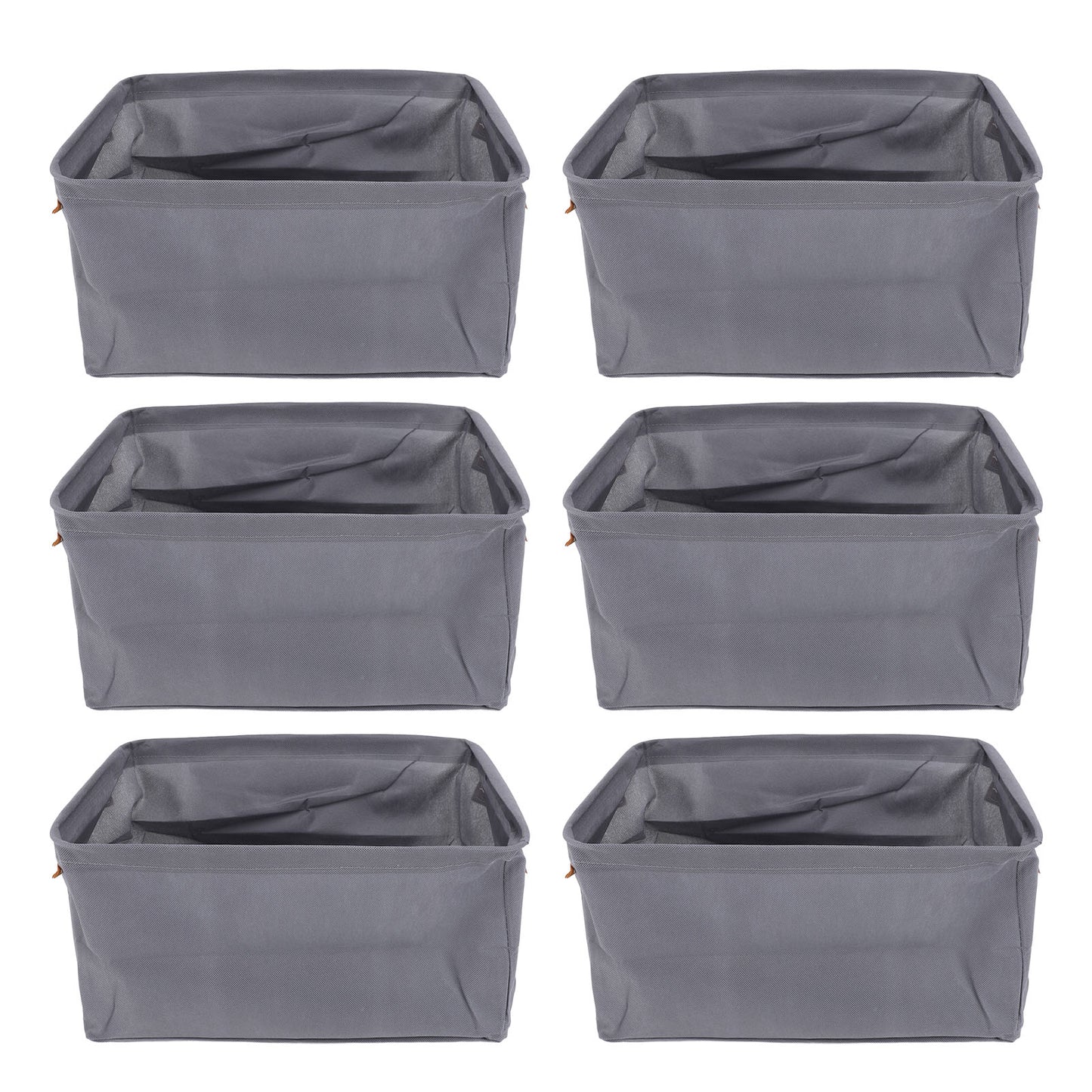 6 Pcs Clothes Storage Box Thickened Fabric Foldable Bin Clothing