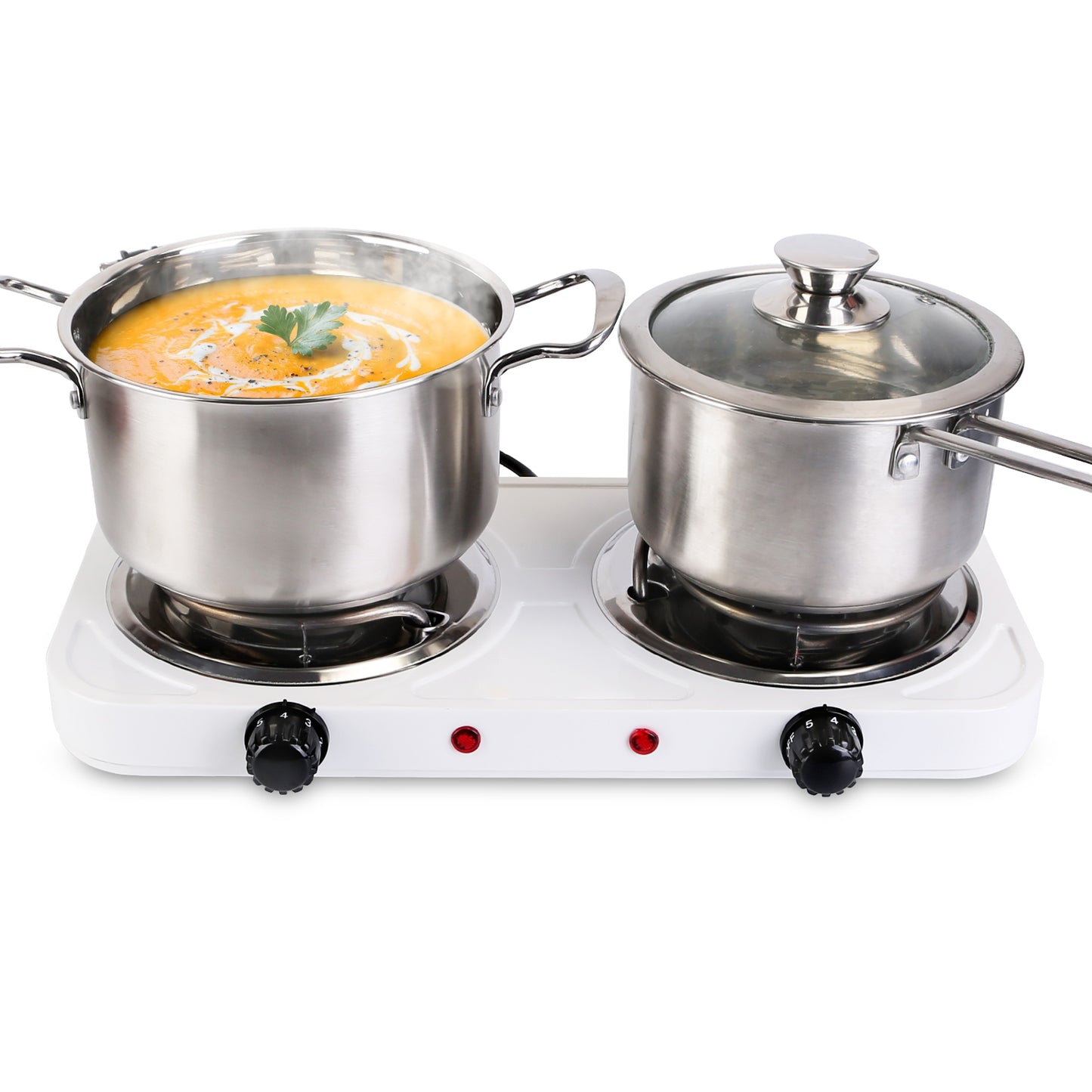 2000W Electric Double Burner Hot Plate - Portable Cooking Stove