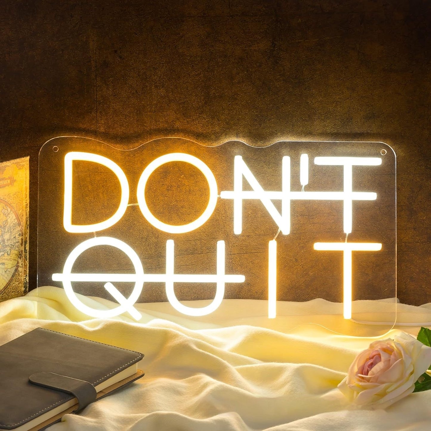 Neon Light Sign for Gym Don't Quit Fitness Decor Indoor Lighting