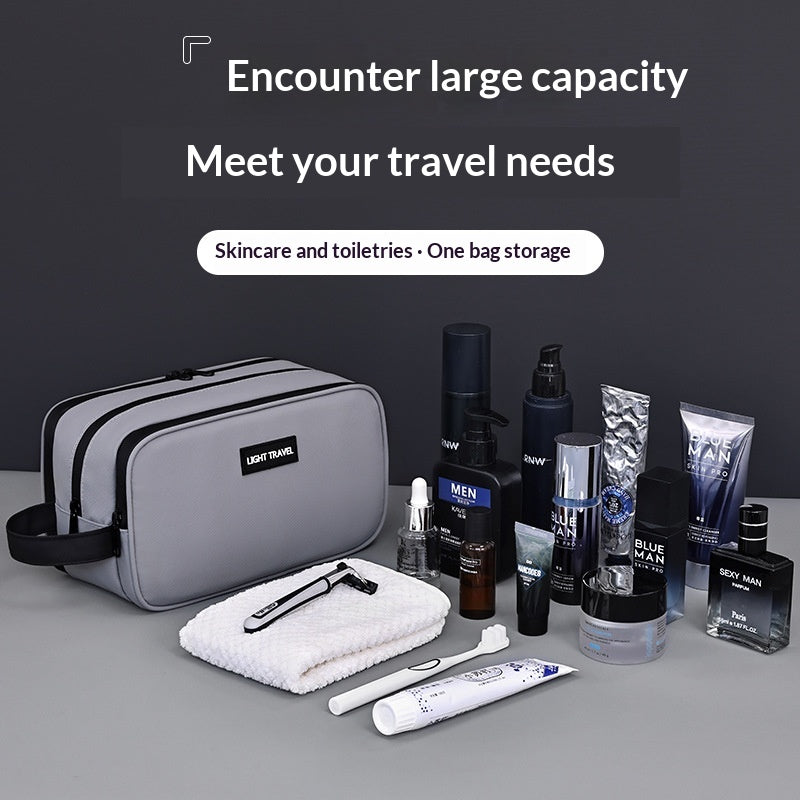 Large Capacity Men's Travel Toiletry Bag Waterproof Cosmetic Storage Organizer