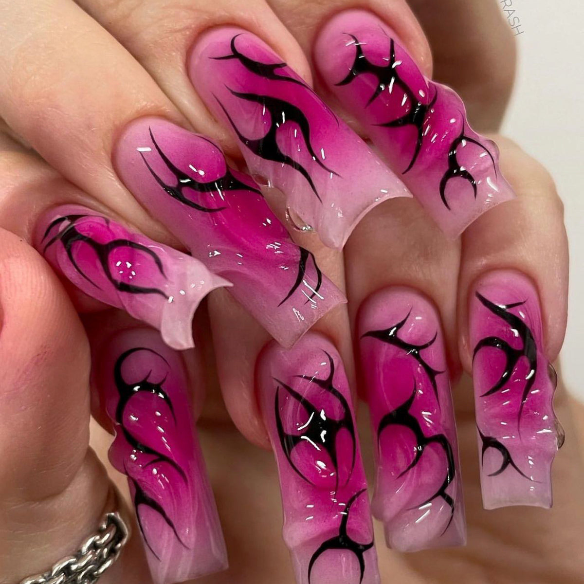 3D Rhinestone Fake Nails Set - Multiple Colors for Nail Art & Manicure