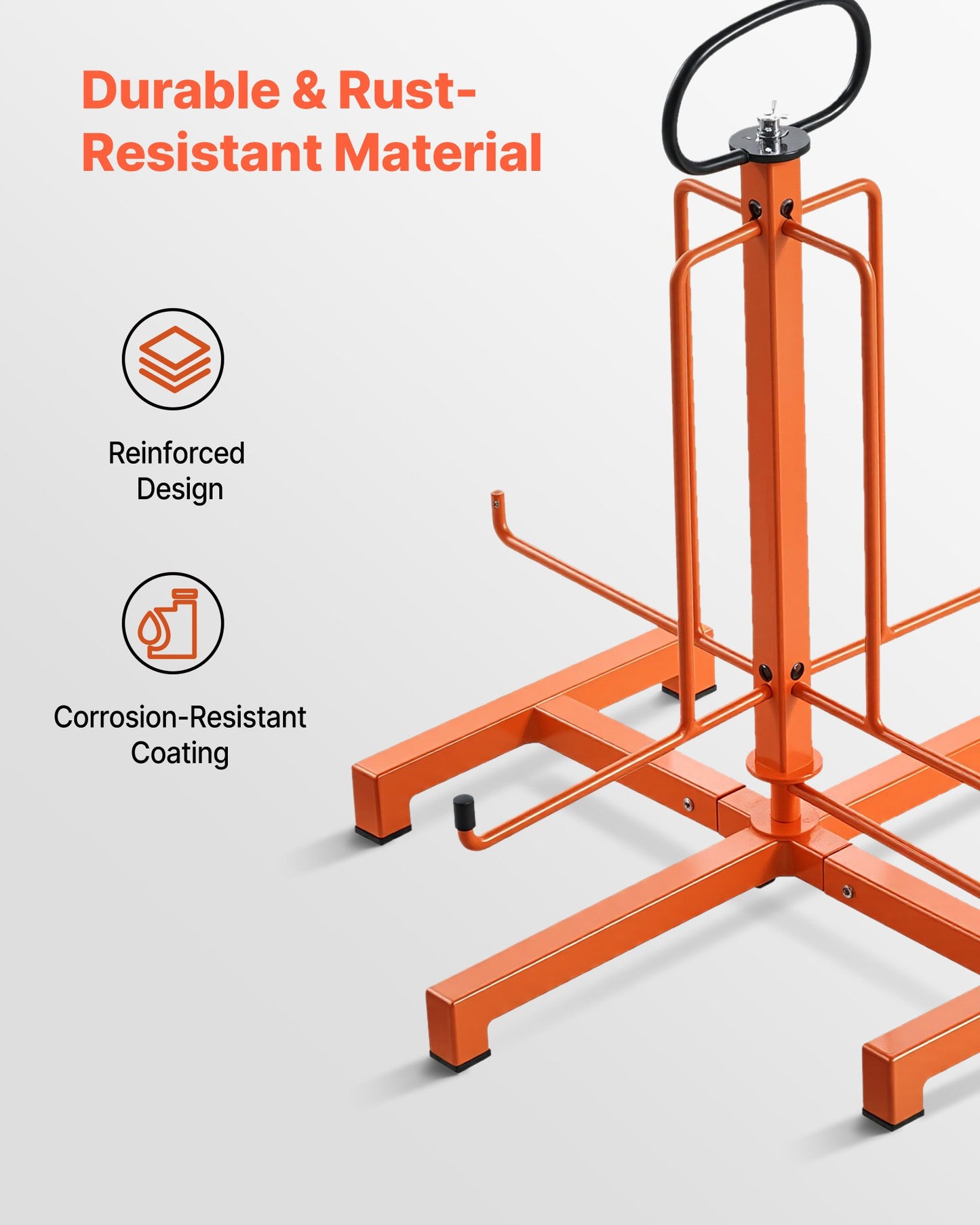 Portable Floor Cable Dispenser for Industrial & Electrical Use - Orange