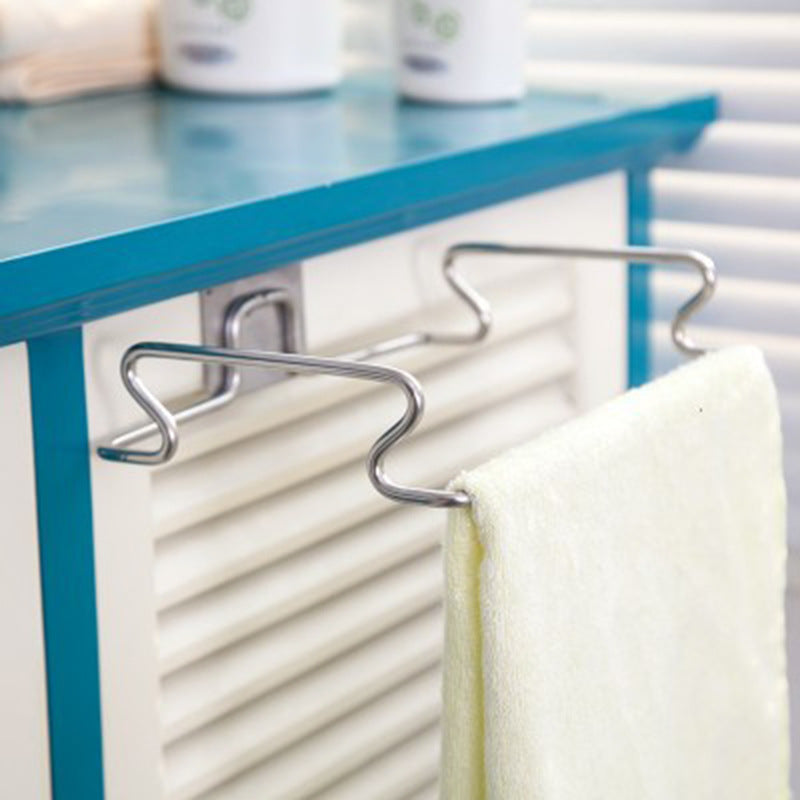 Multi-Functional Kitchen Stainless Steel Garbage Bag Storage Rack - Modern & Durable