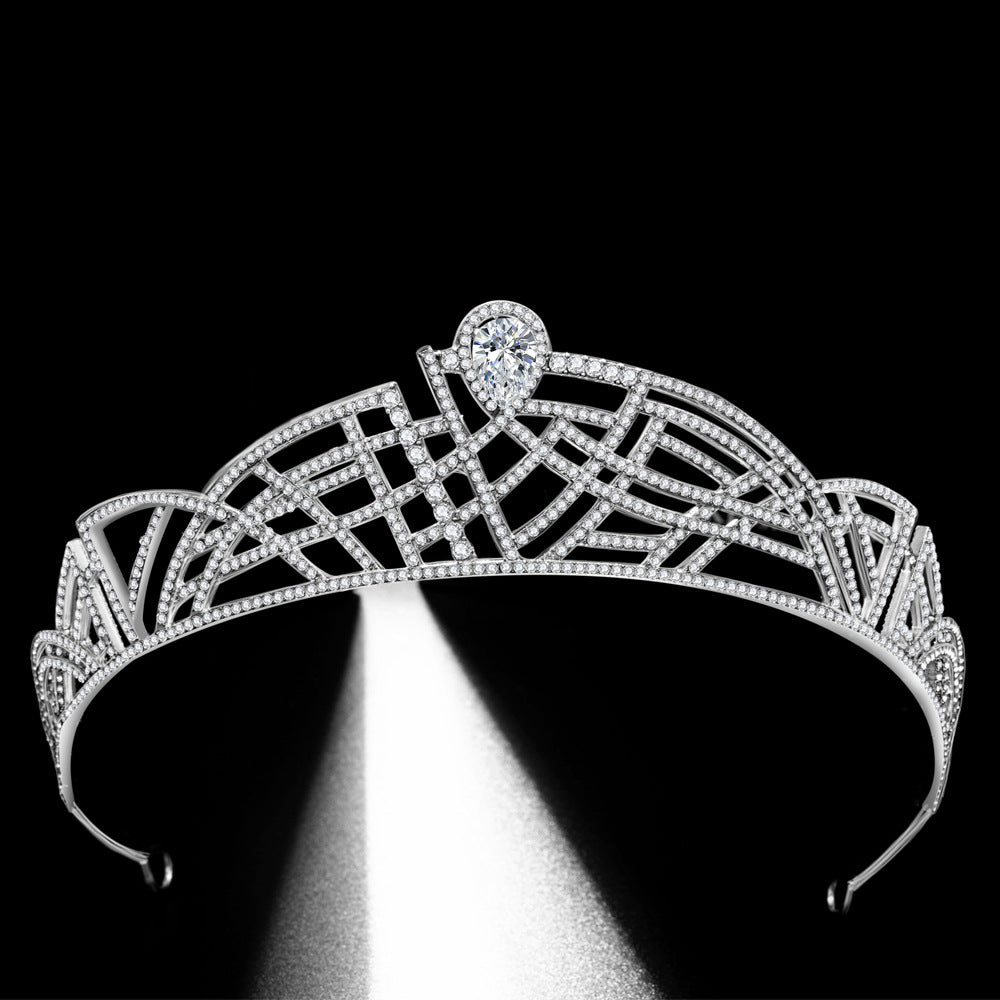 Zircon Bridal Tiara - Silver
