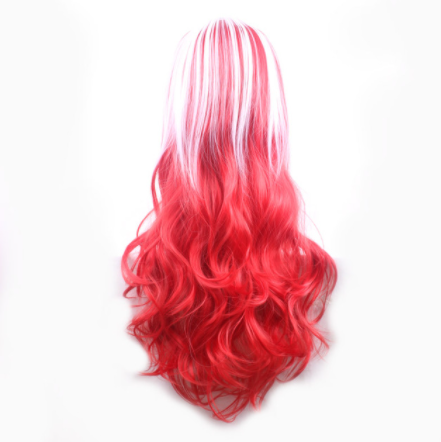 Big Wavy Curly Multicolor Cosplay Wig for Women - Synthetic Hair