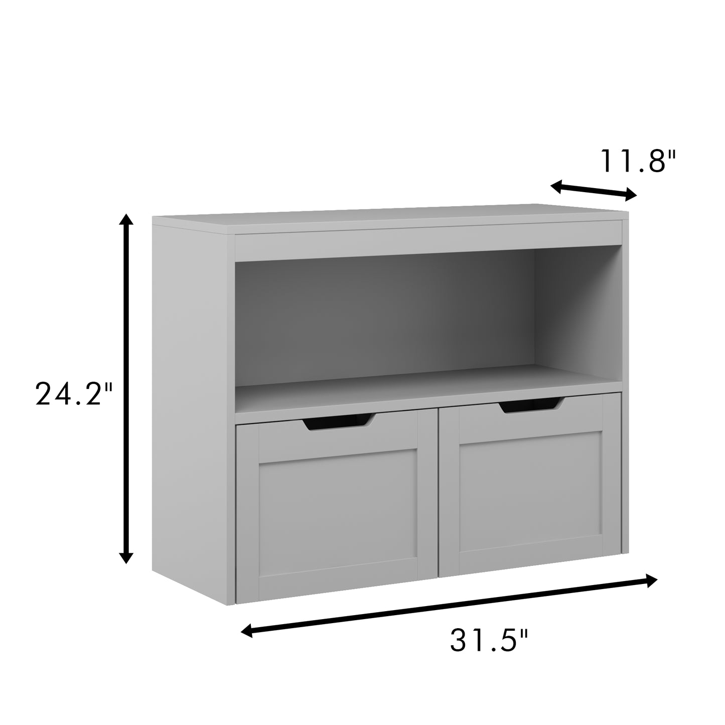 Gray Book Organizer & Toy Storage Cabinet - Large Capacity