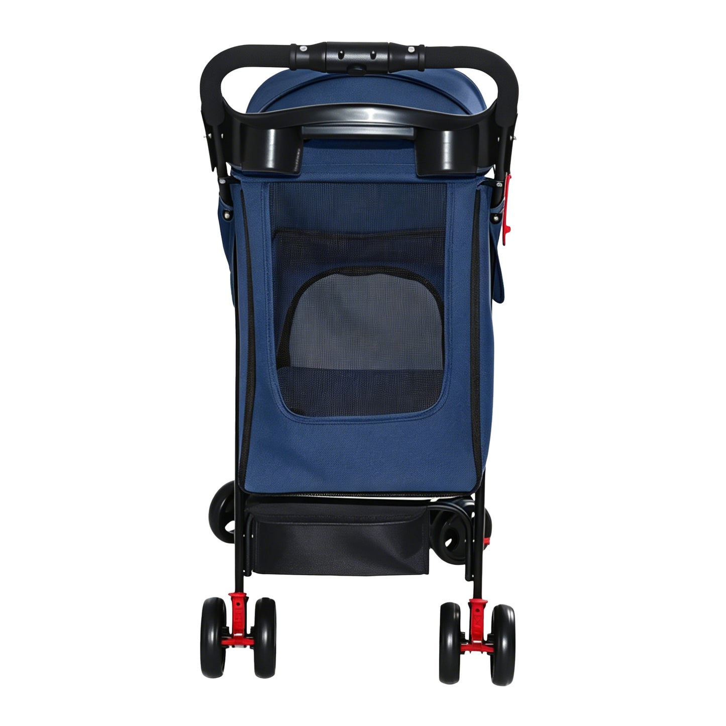 Foldable Pet Stroller for Small Dogs and Cats - Blue, 28 lbs Capacity