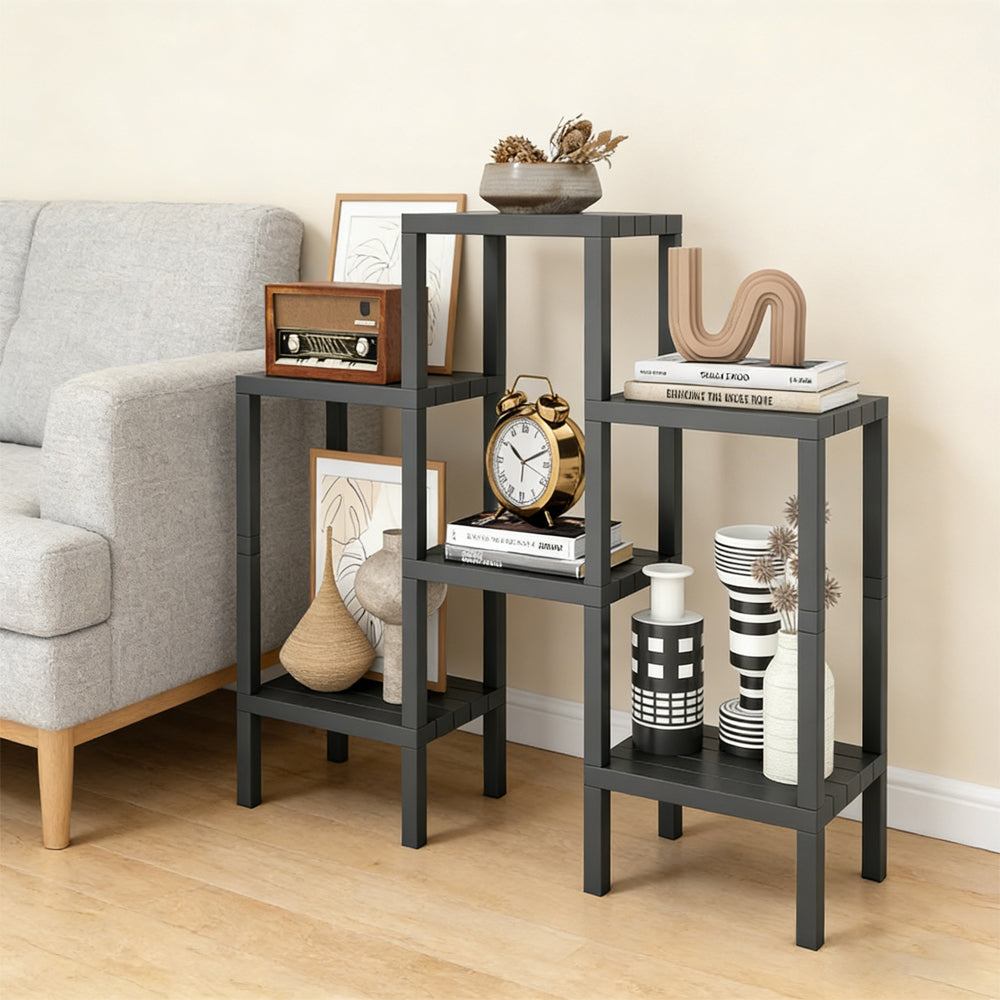 6 Tier Plastic Modular Storage Shelves For Living Room And Kitchen