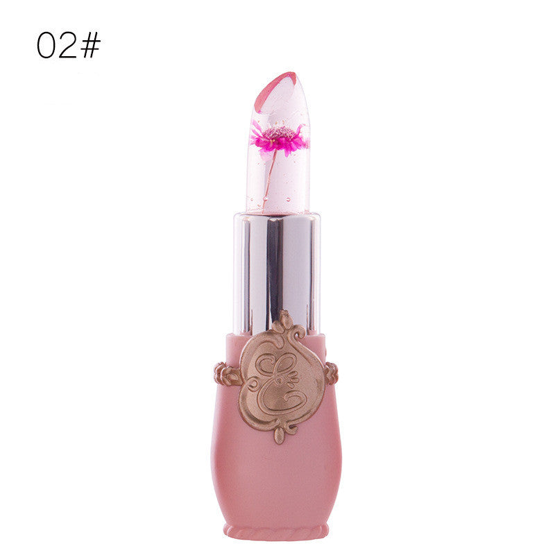 Colorful Jelly Flower Lip Gloss - Waterproof, Long-Lasting Lipstick